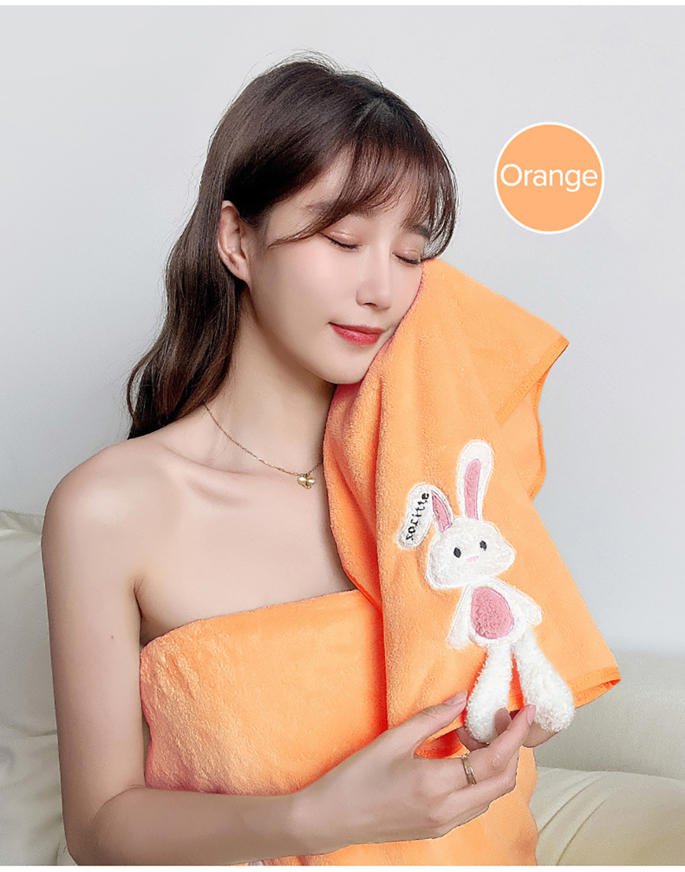 Cute Bunny Drying Hair Towel-10